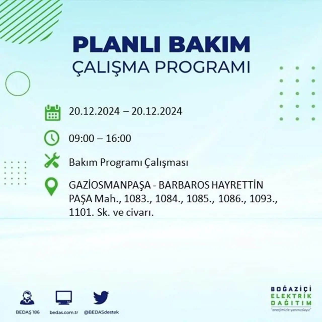 İstanbul'un 20 ilçesinde elektrik kesintisi: Elektrikler ne zaman gelecek? (20 Aralık BEDAŞ kesinti programı) - 58