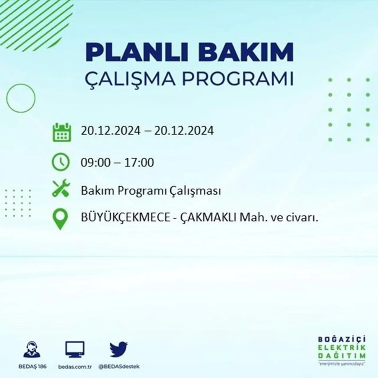 İstanbul'un 20 ilçesinde elektrik kesintisi: Elektrikler ne zaman gelecek? (20 Aralık BEDAŞ kesinti programı) - 33