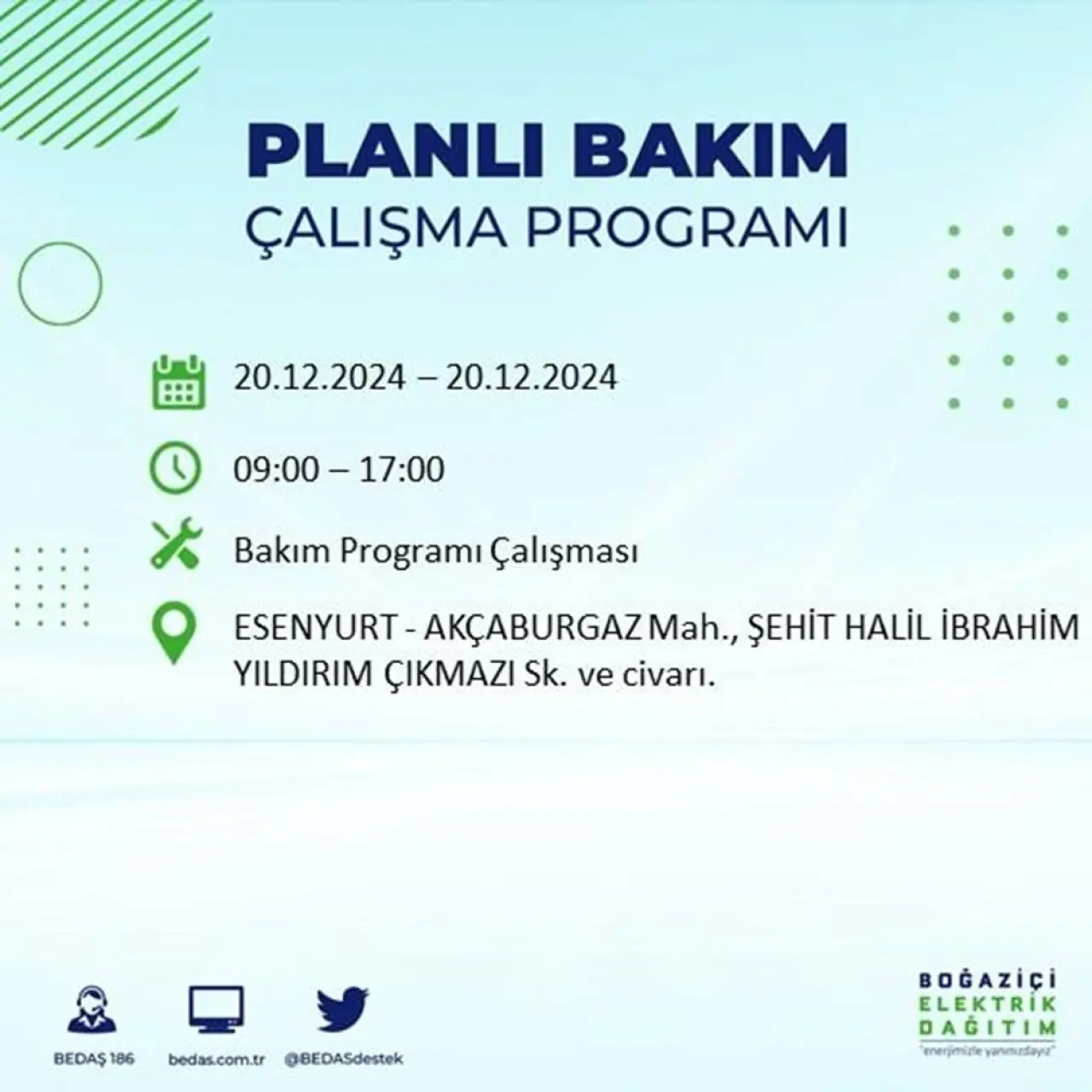 İstanbul'un 20 ilçesinde elektrik kesintisi: Elektrikler ne zaman gelecek? (20 Aralık BEDAŞ kesinti programı) - 39