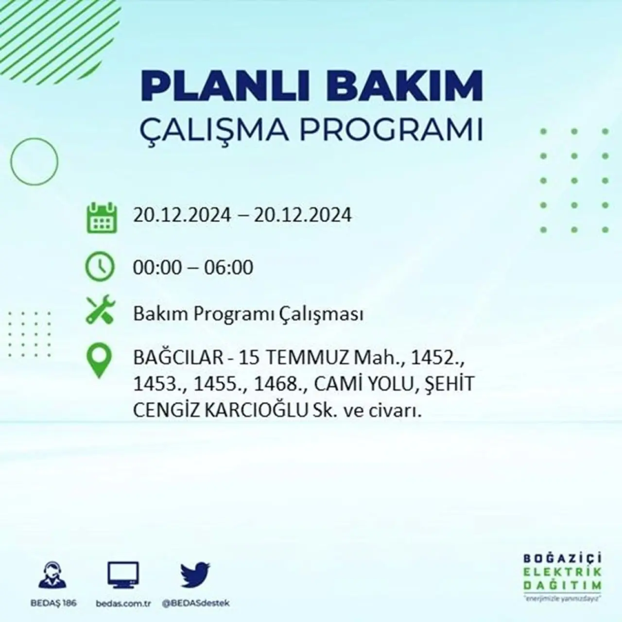 İstanbul'un 20 ilçesinde elektrik kesintisi: Elektrikler ne zaman gelecek? (20 Aralık BEDAŞ kesinti programı) - 10