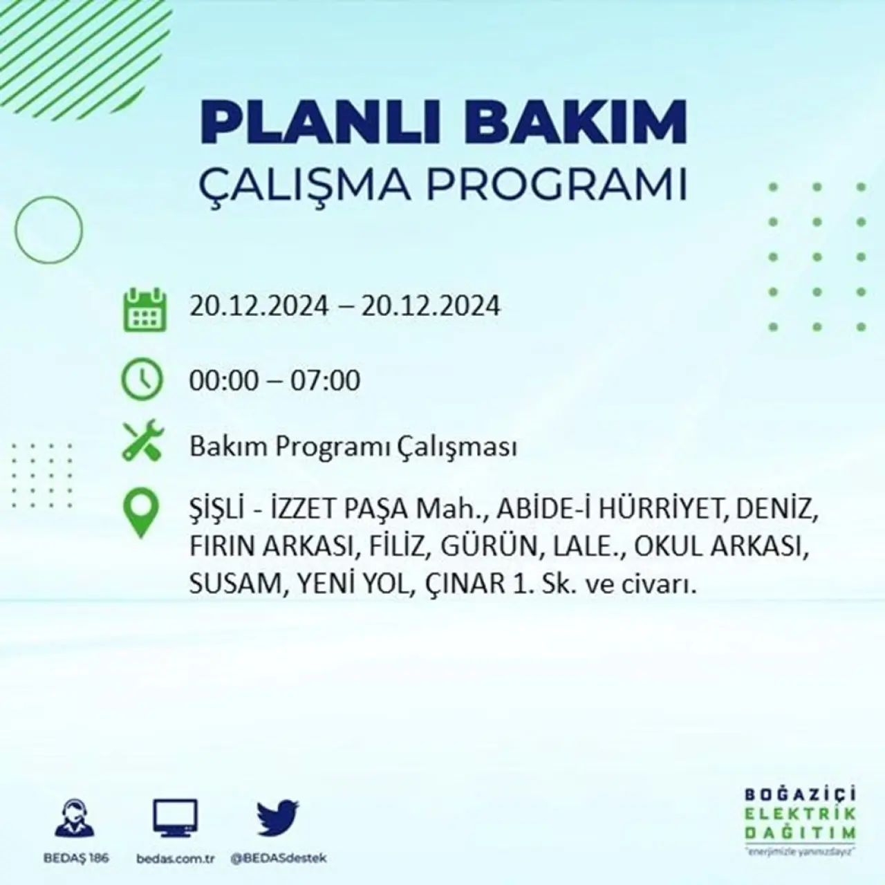 İstanbul'un 20 ilçesinde elektrik kesintisi: Elektrikler ne zaman gelecek? (20 Aralık BEDAŞ kesinti programı) - 79