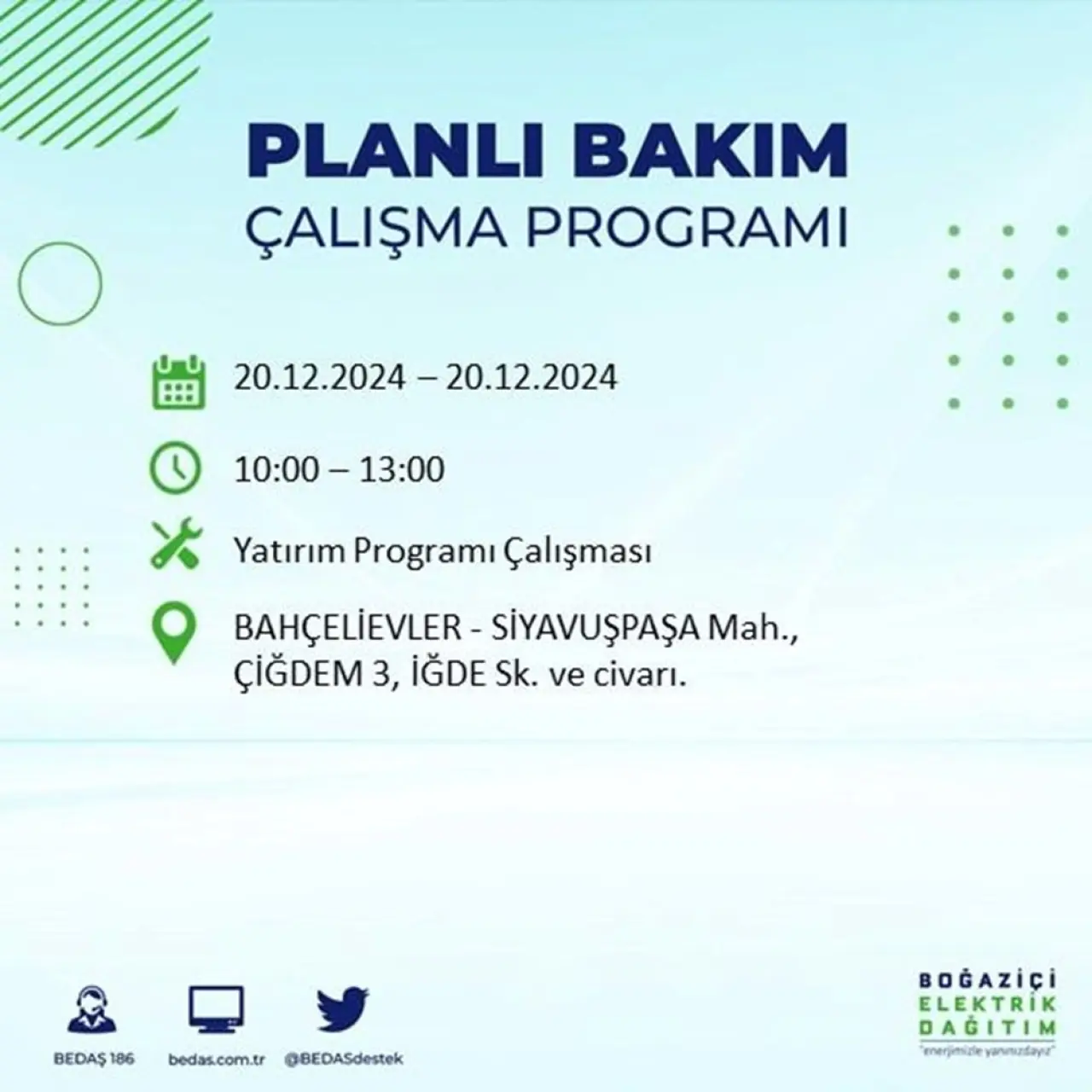 İstanbul'un 20 ilçesinde elektrik kesintisi: Elektrikler ne zaman gelecek? (20 Aralık BEDAŞ kesinti programı) - 18