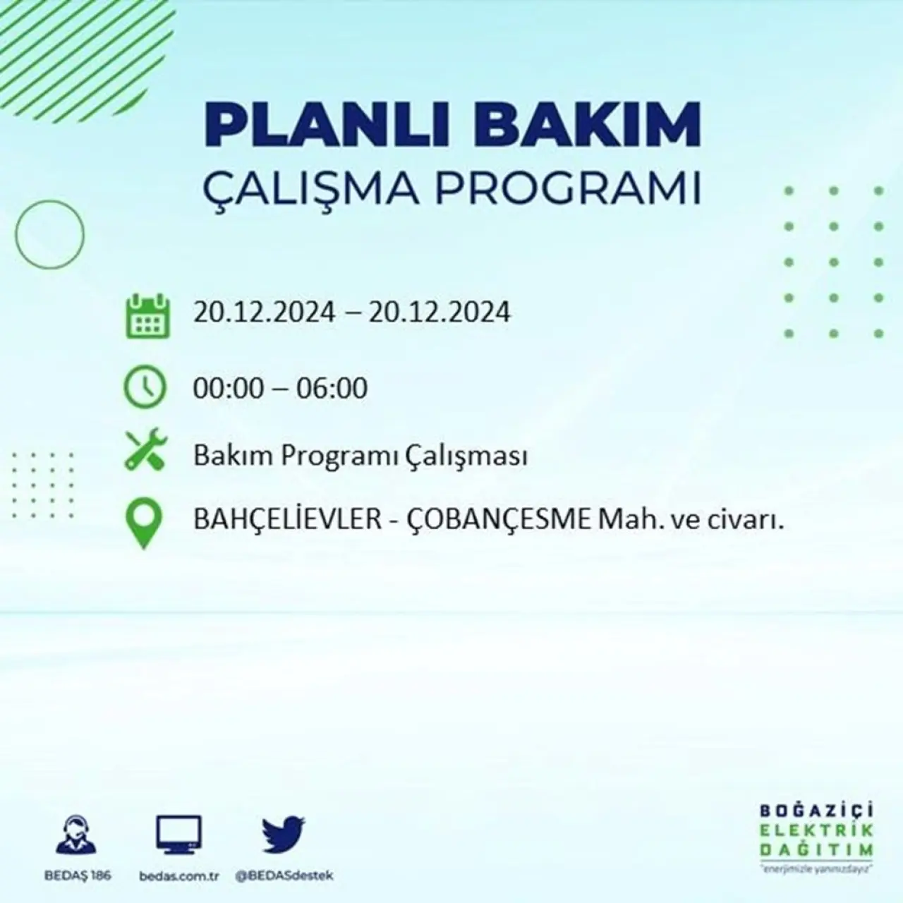 İstanbul'un 20 ilçesinde elektrik kesintisi: Elektrikler ne zaman gelecek? (20 Aralık BEDAŞ kesinti programı) - 16