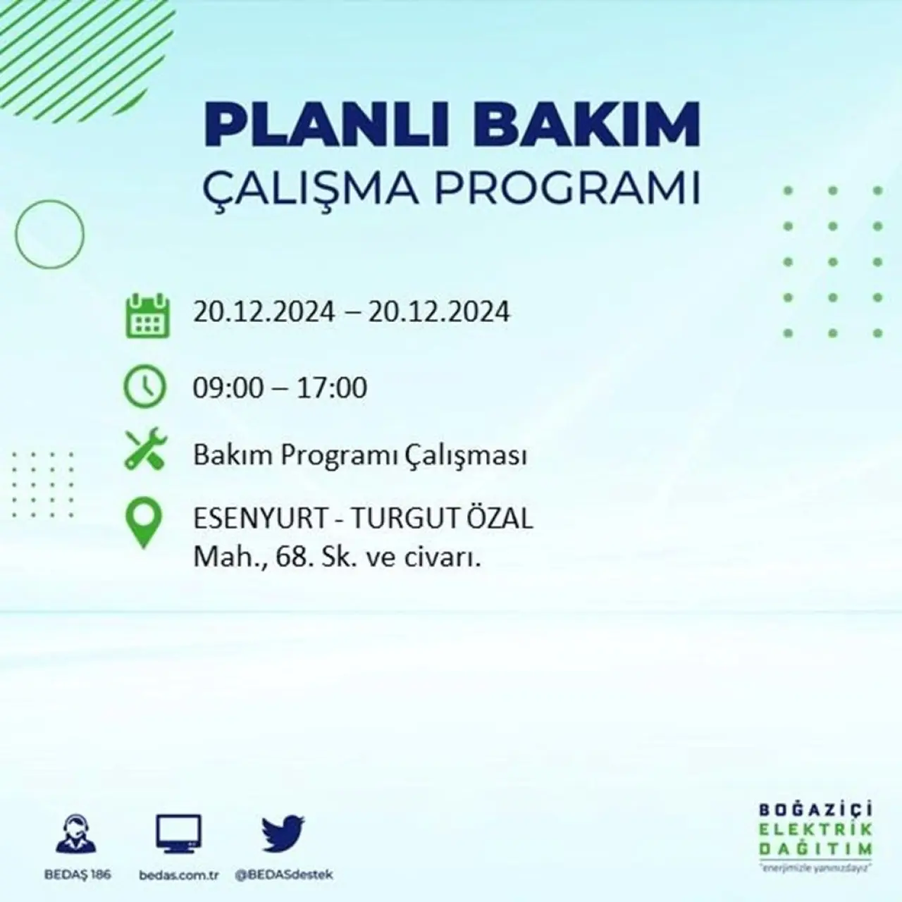 İstanbul'un 20 ilçesinde elektrik kesintisi: Elektrikler ne zaman gelecek? (20 Aralık BEDAŞ kesinti programı) - 53