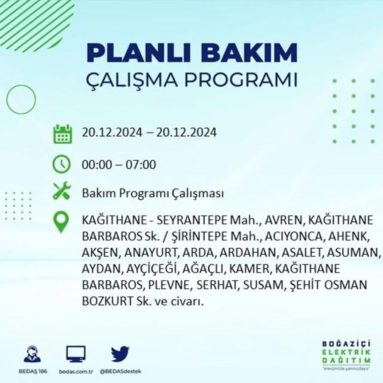 İstanbul'un 20 ilçesinde elektrik kesintisi: Elektrikler ne zaman gelecek? (20 Aralık BEDAŞ kesinti programı) - 66