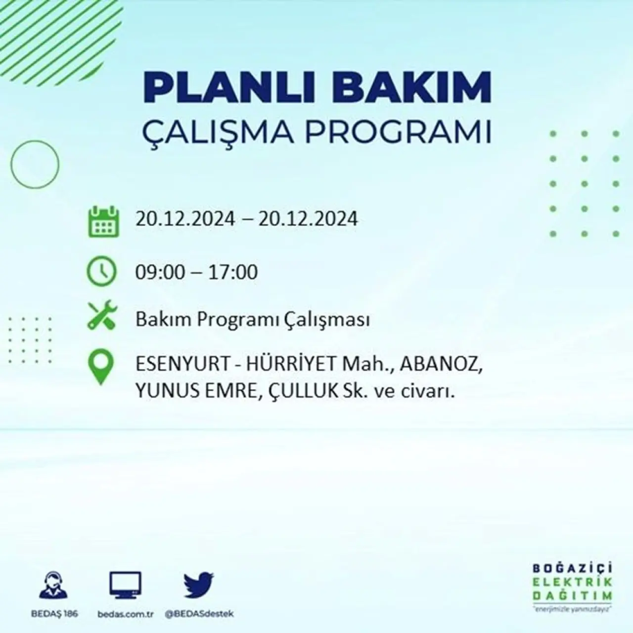 İstanbul'un 20 ilçesinde elektrik kesintisi: Elektrikler ne zaman gelecek? (20 Aralık BEDAŞ kesinti programı) - 48