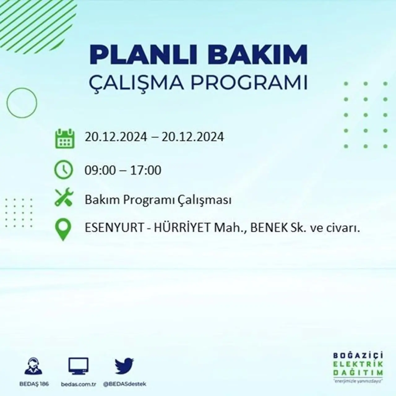 İstanbul'un 20 ilçesinde elektrik kesintisi: Elektrikler ne zaman gelecek? (20 Aralık BEDAŞ kesinti programı) - 41