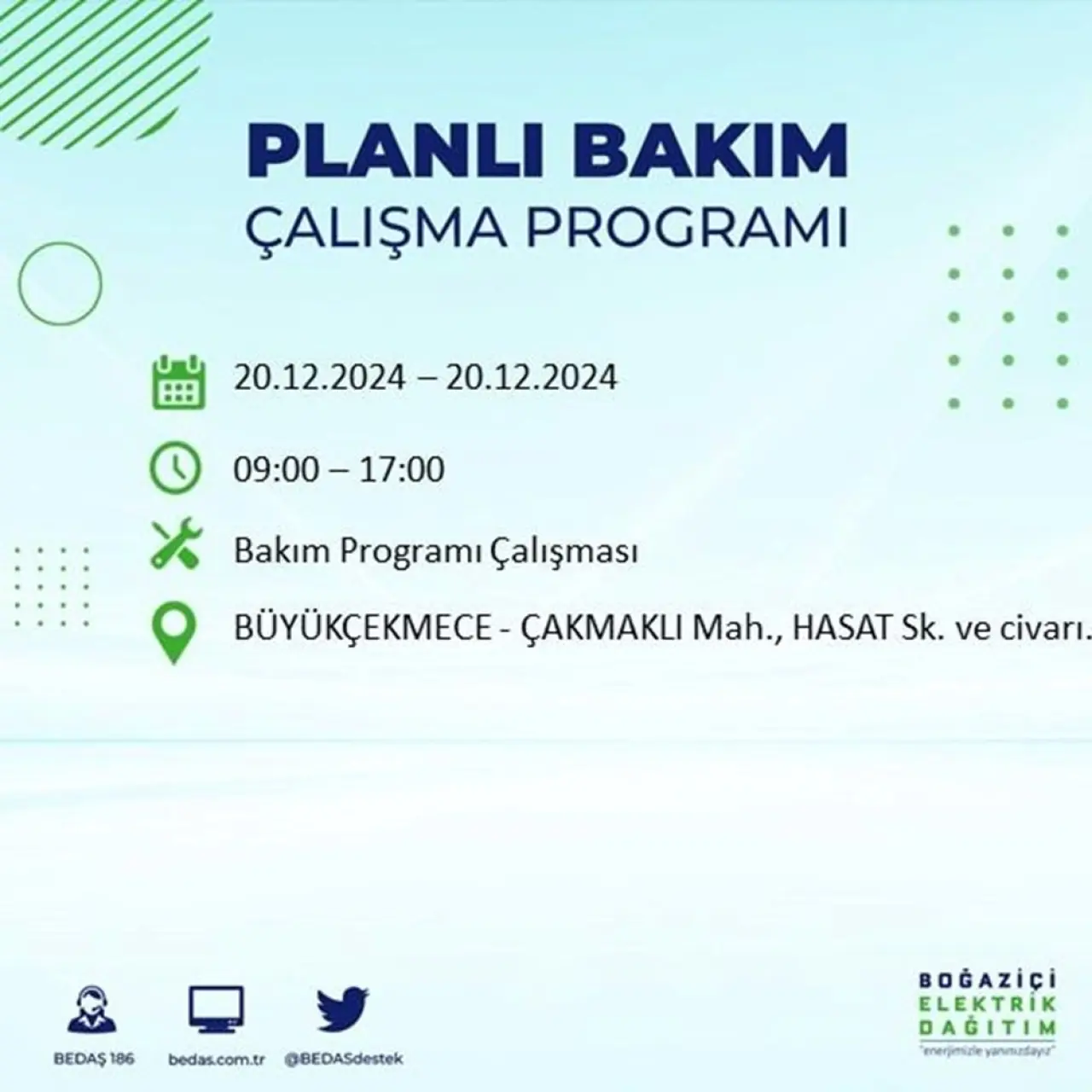 İstanbul'un 20 ilçesinde elektrik kesintisi: Elektrikler ne zaman gelecek? (20 Aralık BEDAŞ kesinti programı) - 36