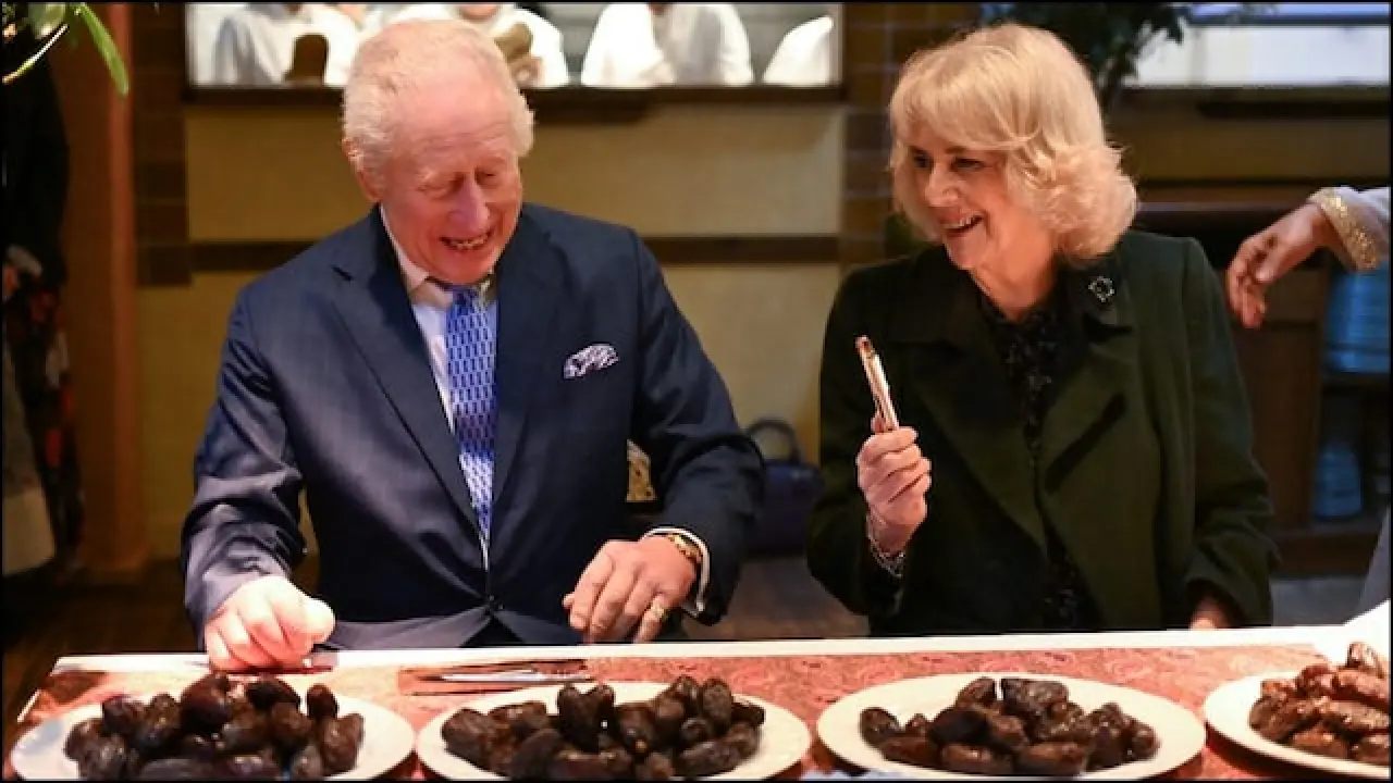 King Charles and Queen Camilla pack dates to be sent to hospitals during Ramadan. (Reuters)