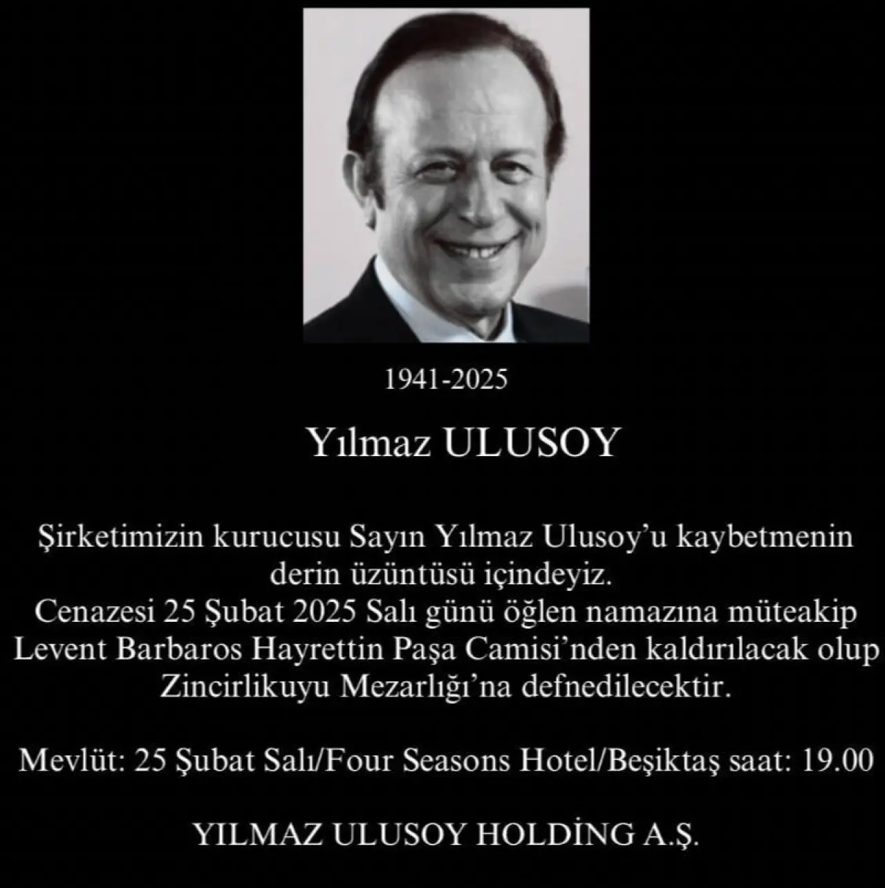 Yılmaz Ulusoy cenazesi ne zaman, nereden kaldırılacak? Saati ve yeri belli oldu - 1. Resim