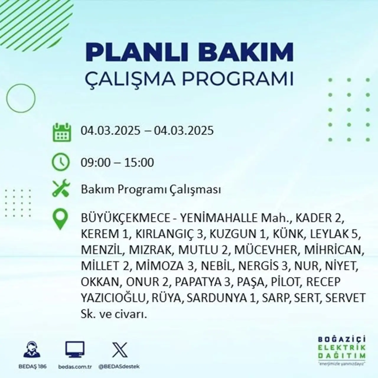 Bu ilçelerde oturanlar dikkat! İstanbul'un 21 ilçesinde elektrik kesintisi (4 Mart BEDAŞ planlı kesinti programı) - 30