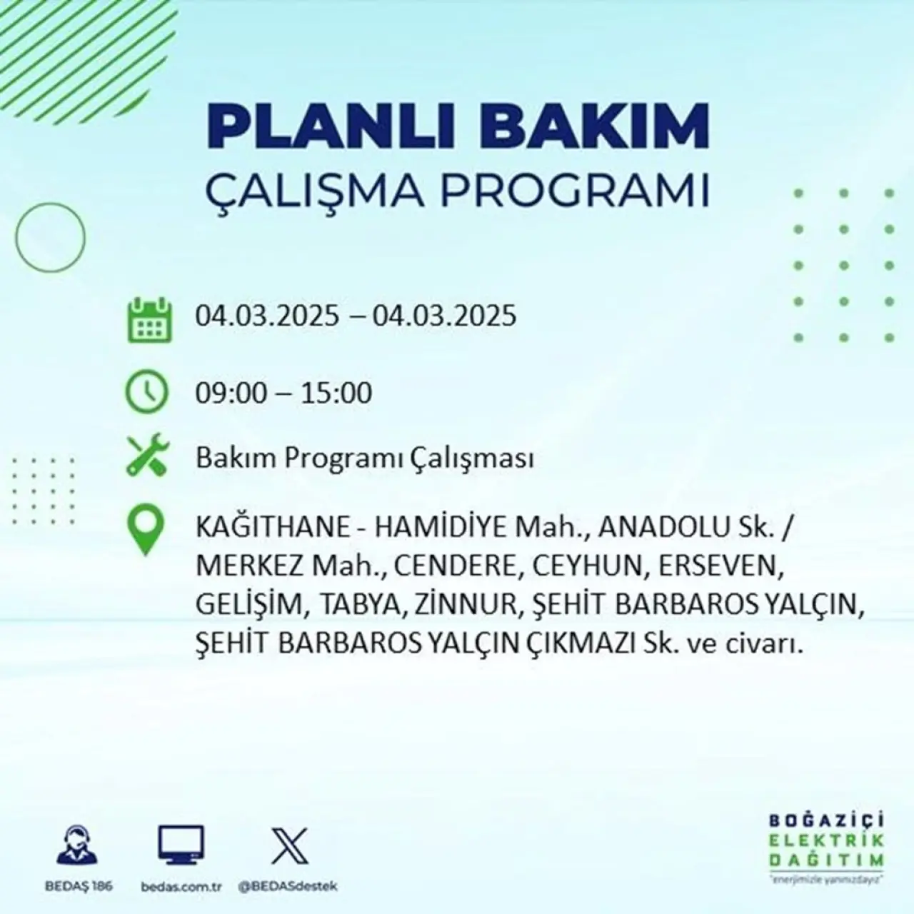 Bu ilçelerde oturanlar dikkat! İstanbul'un 21 ilçesinde elektrik kesintisi (4 Mart BEDAŞ planlı kesinti programı) - 45