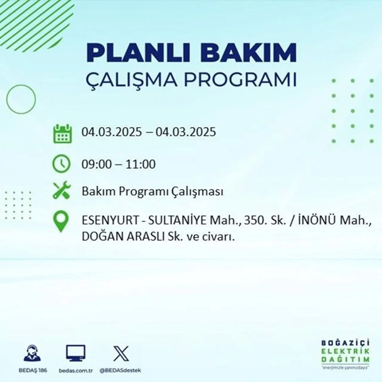 Bu ilçelerde oturanlar dikkat! İstanbul'un 21 ilçesinde elektrik kesintisi (4 Mart BEDAŞ planlı kesinti programı) - 32