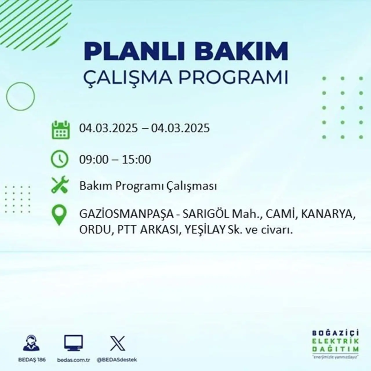 Bu ilçelerde oturanlar dikkat! İstanbul'un 21 ilçesinde elektrik kesintisi (4 Mart BEDAŞ planlı kesinti programı) - 41