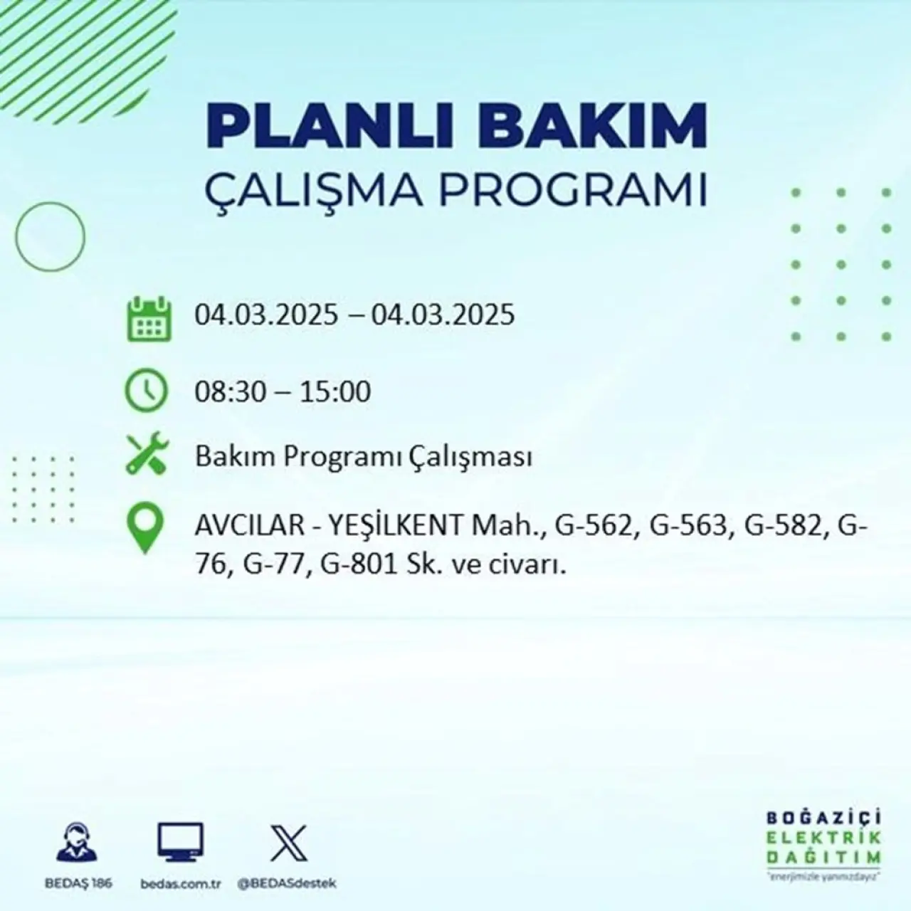 Bu ilçelerde oturanlar dikkat! İstanbul'un 21 ilçesinde elektrik kesintisi (4 Mart BEDAŞ planlı kesinti programı) - 7