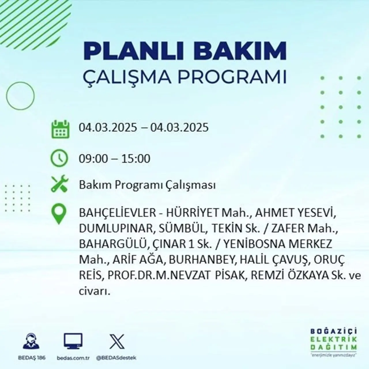 Bu ilçelerde oturanlar dikkat! İstanbul'un 21 ilçesinde elektrik kesintisi (4 Mart BEDAŞ planlı kesinti programı) - 15