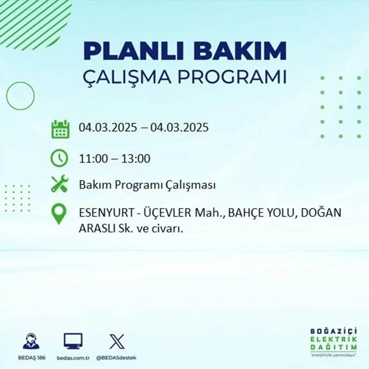 Bu ilçelerde oturanlar dikkat! İstanbul'un 21 ilçesinde elektrik kesintisi (4 Mart BEDAŞ planlı kesinti programı) - 31