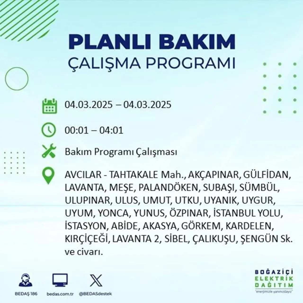 Bu ilçelerde oturanlar dikkat! İstanbul'un 21 ilçesinde elektrik kesintisi (4 Mart BEDAŞ planlı kesinti programı) - 4