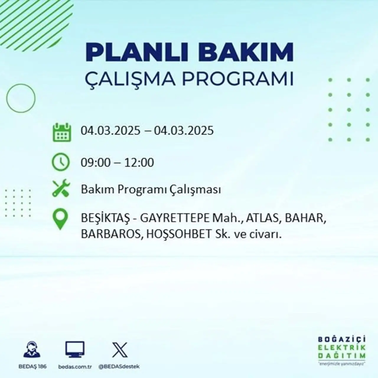 Bu ilçelerde oturanlar dikkat! İstanbul'un 21 ilçesinde elektrik kesintisi (4 Mart BEDAŞ planlı kesinti programı) - 21