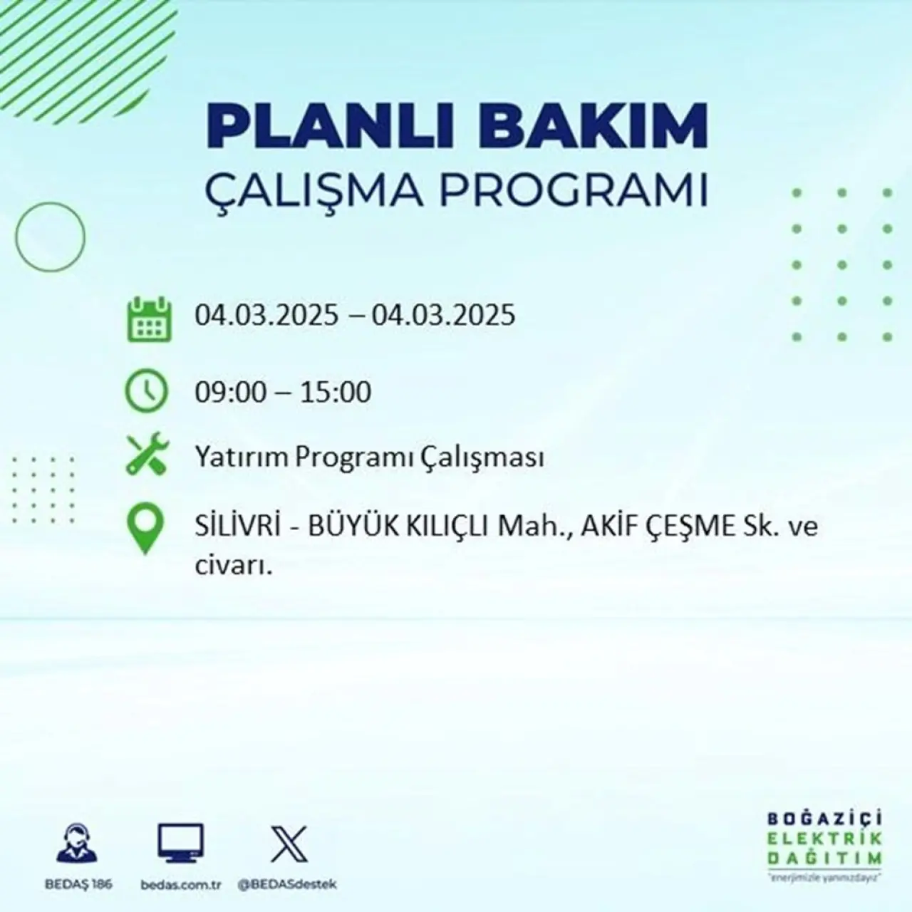 Bu ilçelerde oturanlar dikkat! İstanbul'un 21 ilçesinde elektrik kesintisi (4 Mart BEDAŞ planlı kesinti programı) - 54