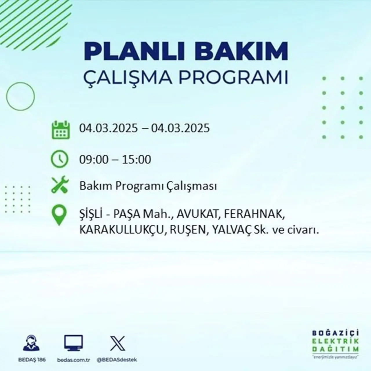 Bu ilçelerde oturanlar dikkat! İstanbul'un 21 ilçesinde elektrik kesintisi (4 Mart BEDAŞ planlı kesinti programı) - 58