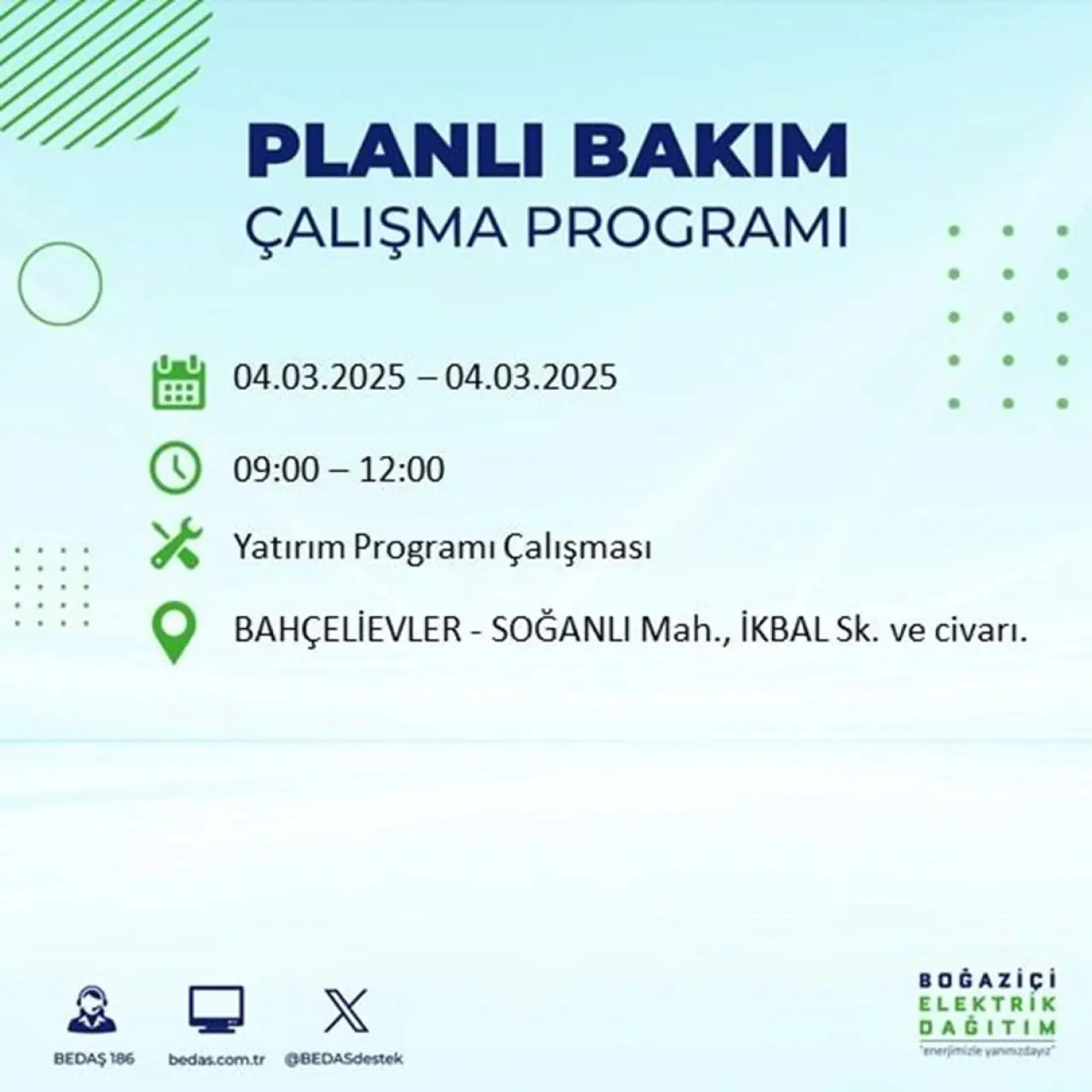 Bu ilçelerde oturanlar dikkat! İstanbul'un 21 ilçesinde elektrik kesintisi (4 Mart BEDAŞ planlı kesinti programı) - 13