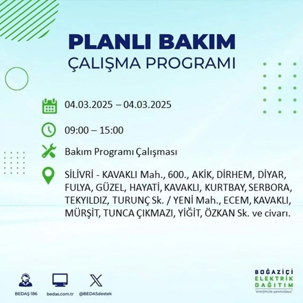 Bu ilçelerde oturanlar dikkat! İstanbul'un 21 ilçesinde elektrik kesintisi (4 Mart BEDAŞ planlı kesinti programı) - 53