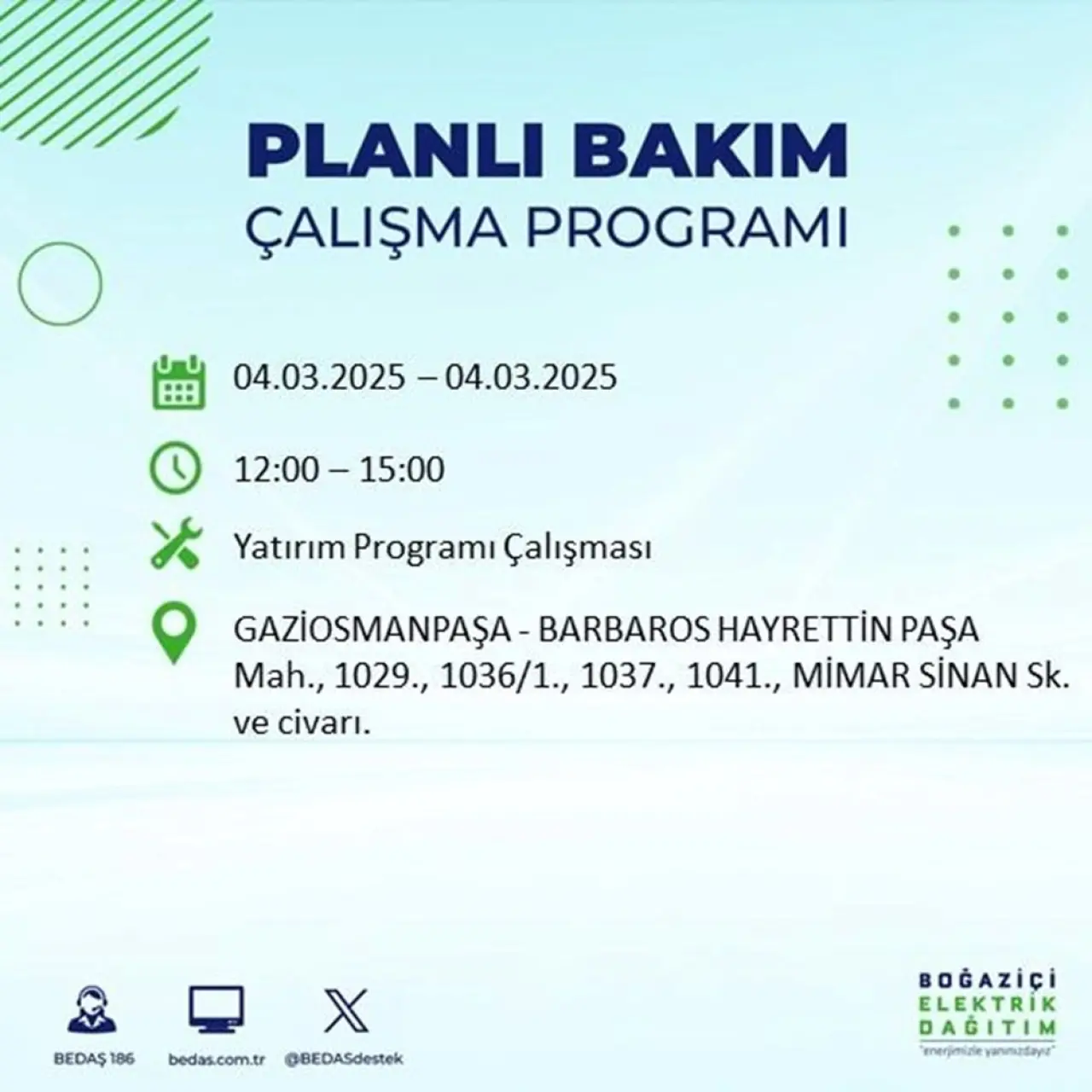 Bu ilçelerde oturanlar dikkat! İstanbul'un 21 ilçesinde elektrik kesintisi (4 Mart BEDAŞ planlı kesinti programı) - 43