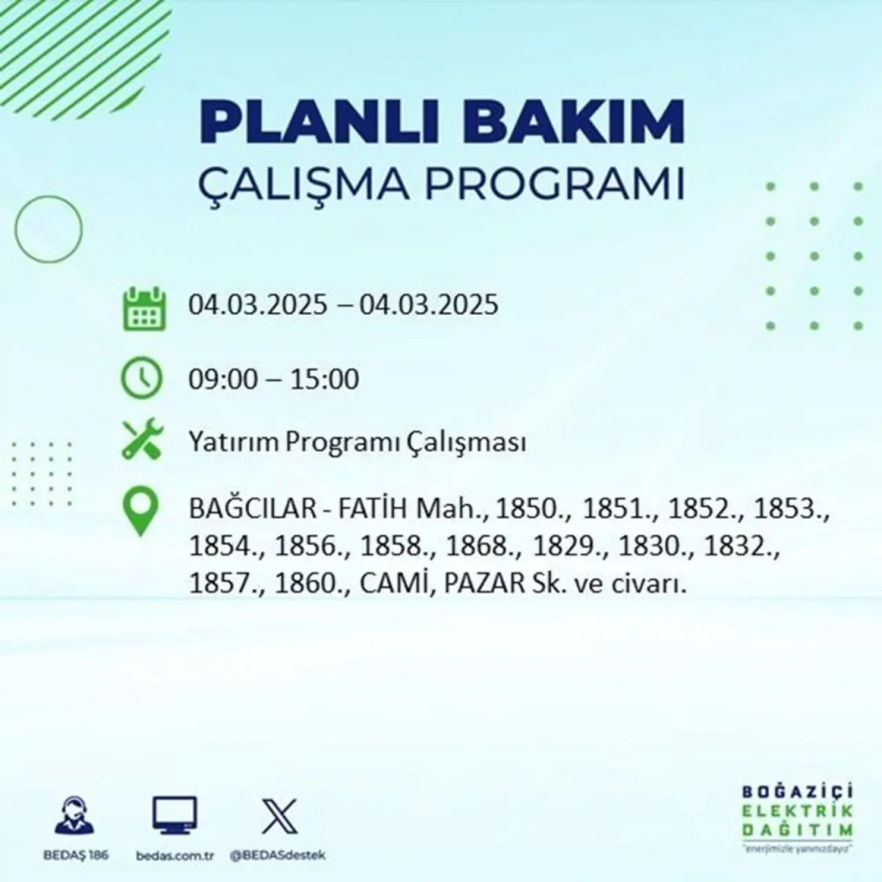 Bu ilçelerde oturanlar dikkat! İstanbul'un 21 ilçesinde elektrik kesintisi (4 Mart BEDAŞ planlı kesinti programı) - 9