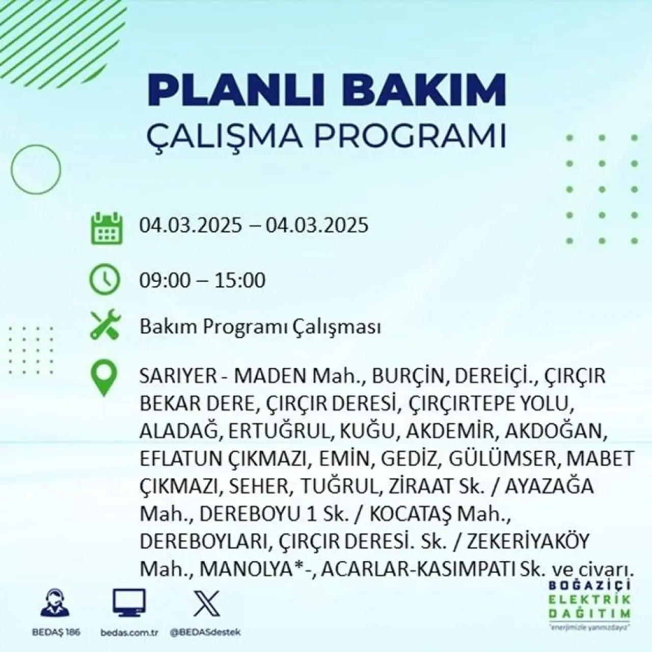 Bu ilçelerde oturanlar dikkat! İstanbul'un 21 ilçesinde elektrik kesintisi (4 Mart BEDAŞ planlı kesinti programı) - 51