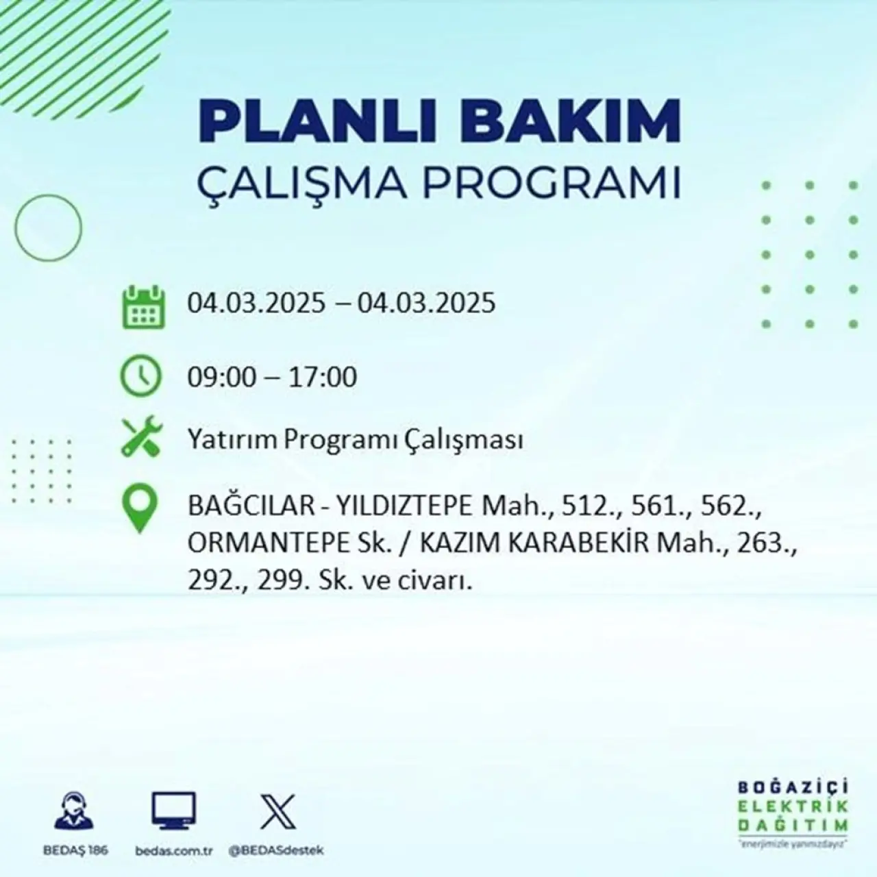 Bu ilçelerde oturanlar dikkat! İstanbul'un 21 ilçesinde elektrik kesintisi (4 Mart BEDAŞ planlı kesinti programı) - 8