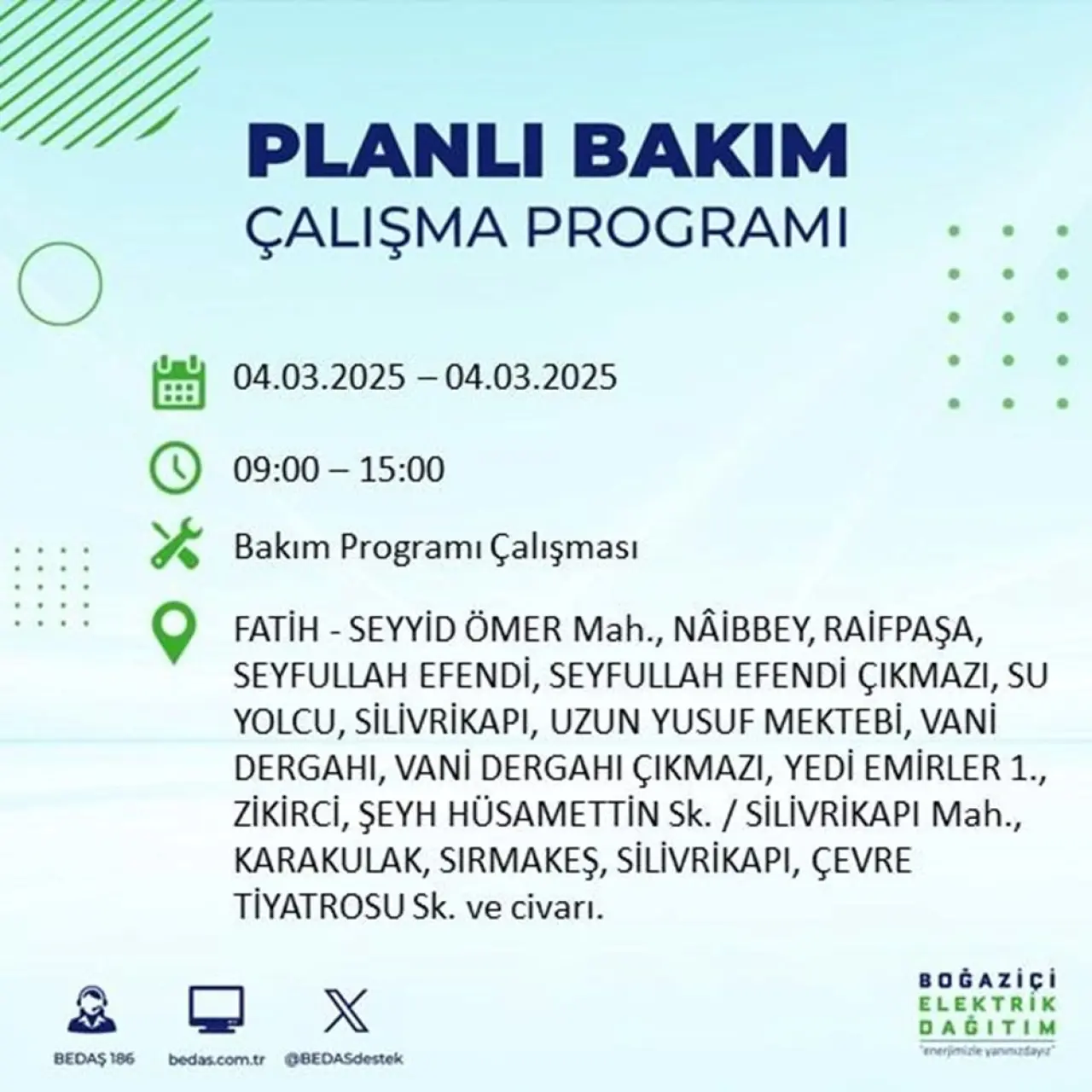 Bu ilçelerde oturanlar dikkat! İstanbul'un 21 ilçesinde elektrik kesintisi (4 Mart BEDAŞ planlı kesinti programı) - 39