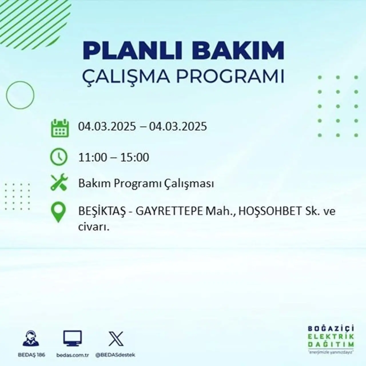 Bu ilçelerde oturanlar dikkat! İstanbul'un 21 ilçesinde elektrik kesintisi (4 Mart BEDAŞ planlı kesinti programı) - 22